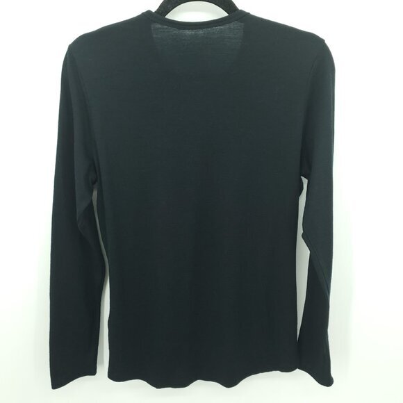 Seg'ments 100% Merino Wool Crew Neck Long Sleeve Base Layer Top M Black - Picture 2 of 14